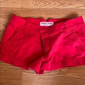 Guess red shorts size 27